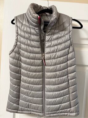 Tommy Hilfiger Silver Quilted Packable Puffer Vest